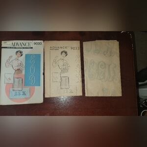 Vintage Advance Script Alphabet Transfer Uncut Decorator Pattern 9033